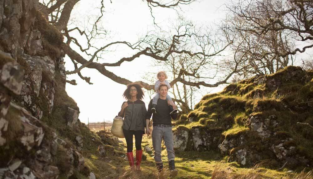 Family walking in Lancashire