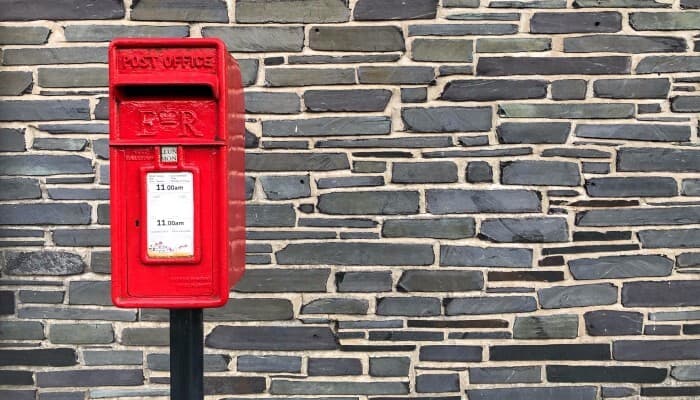 Red post box